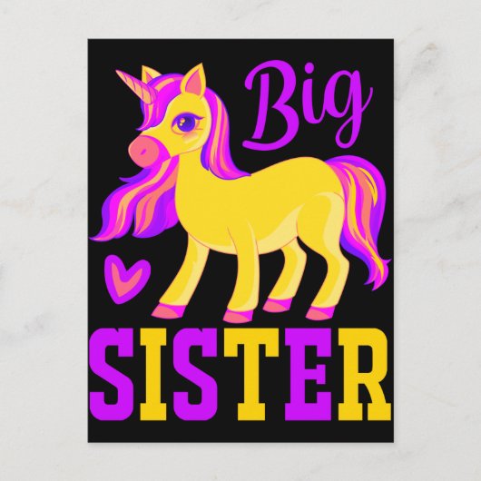 Big Sister Magical Unicorn Briefkaart (Voorkant)
