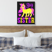 Big Sister Magical Unicorn Canvas Afdruk (Insitu (Slaapkamer))
