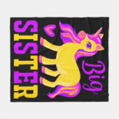 Big Sister Magical Unicorn Fleece Deken (Voorkant (Horizontaal))