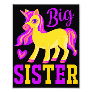 Big Sister Magical Unicorn Foto Afdruk