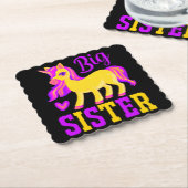 Big Sister Magical Unicorn Kartonnen Onderzetters (Gebogen)