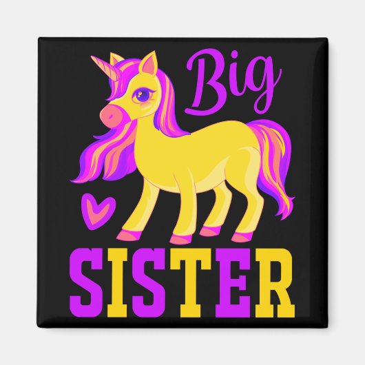 Big Sister Magical Unicorn Magneet (Voorkant)