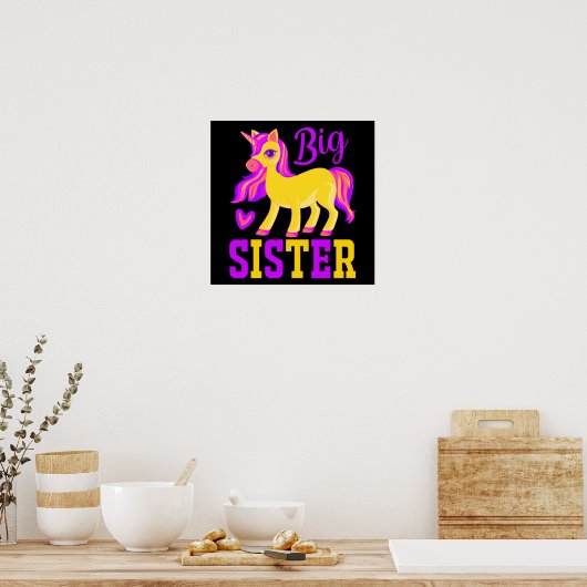 Big Sister Magical Unicorn Poster (Keuken)