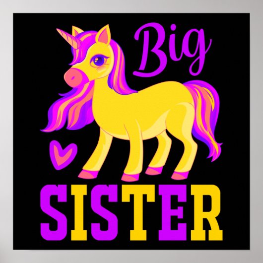 Big Sister Magical Unicorn Poster (Voorkant)