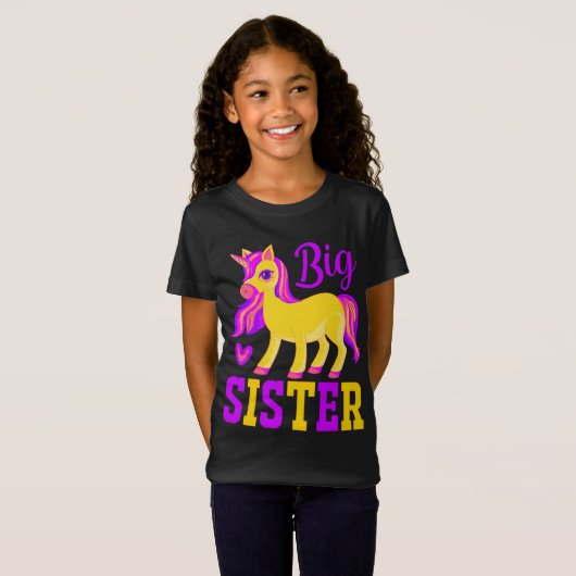 Big Sister Magical Unicorn T-shirt (Voorkant volledig)