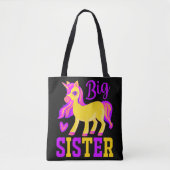 Big Sister Magical Unicorn Tote Bag (Voorkant)