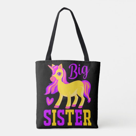 Big Sister Magical Unicorn Tote Bag (Achterkant)