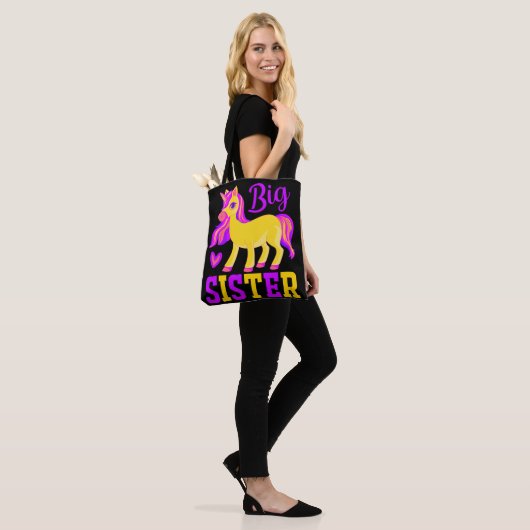 Big Sister Magical Unicorn Tote Bag (Op model)