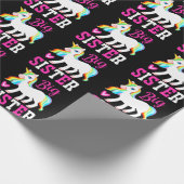 Big Sister Magical Unicorn w. Rainbow Mane & Tail Cadeaupapier (Hoek)