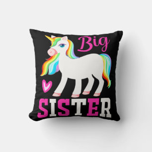 Big Sister Magical Unicorn w. Rainbow Mane & Tail Kussen