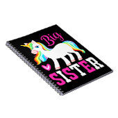 Big Sister Magical Unicorn w. Rainbow Mane & Tail Notitieboek (Rechterzijde)