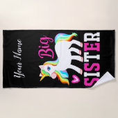 Big Sister Magical Unicorn w. Rainbow Mane & Tail Strandlaken (Voorkant)