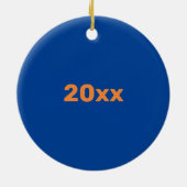 Big Sister met Baby Brother Baby's Jaar Keramisch Ornament (Achterkant)