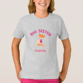 Big Sister met Baby Brother Gepersonaliseerde zus T-shirt (Voorkant)