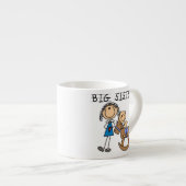 Big Sister met Baby Brother Gifts Espresso Kop (Voorkant rechts)