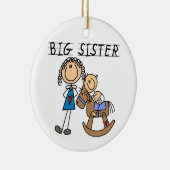 Big Sister met Baby Brother Gifts Keramisch Ornament (Rechts)