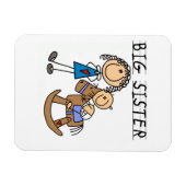 Big Sister met Baby Brother Gifts Magneet (Horizontaal)