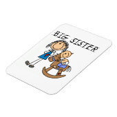 Big Sister met Baby Brother Gifts Magneet (Linkerzijde)