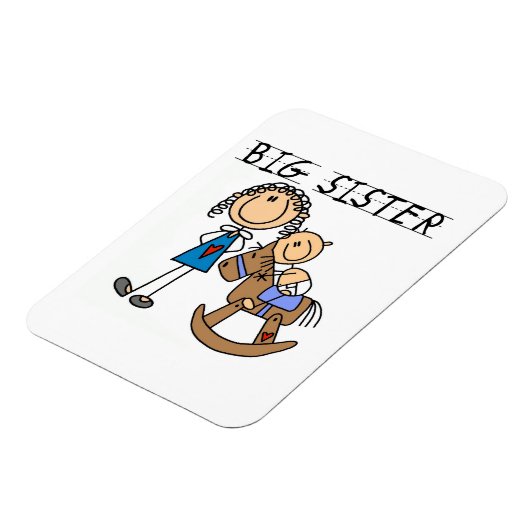 Big Sister met Baby Brother Gifts Magneet (Linkerzijde)