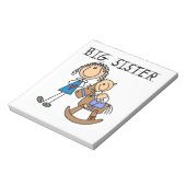 Big Sister met Baby Brother Gifts Notitieblok (Linkerzijde)