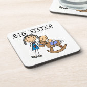 Big Sister met Baby Brother Gifts Onderzetter (Linkerzijde)