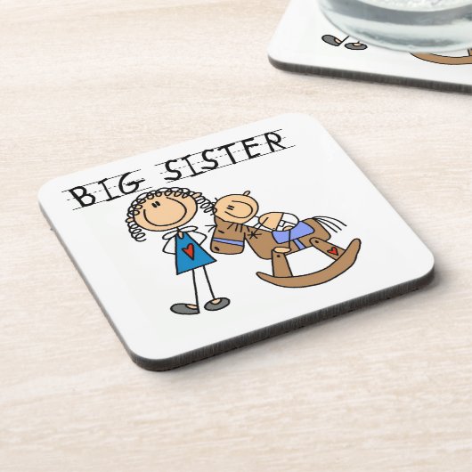Big Sister met Baby Brother Gifts Onderzetter (Linkerzijde)