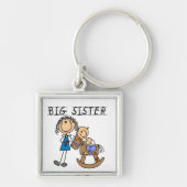 Big Sister met Baby Brother Gifts Sleutelhanger (Voorkant)