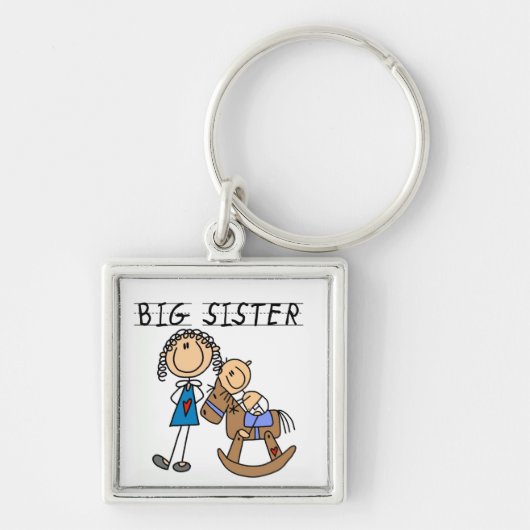 Big Sister met Baby Brother Gifts Sleutelhanger (Voorkant)