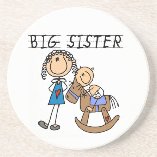 Big Sister met Baby Brother Gifts Zandsteen Onderzetter