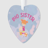 Big Sister met Baby Brother Heart kerstboom Ornament (voorkant)
