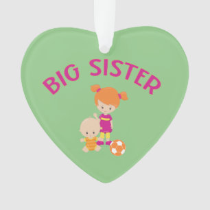 Big Sister met Baby Brother Heart kerstboom Ornament