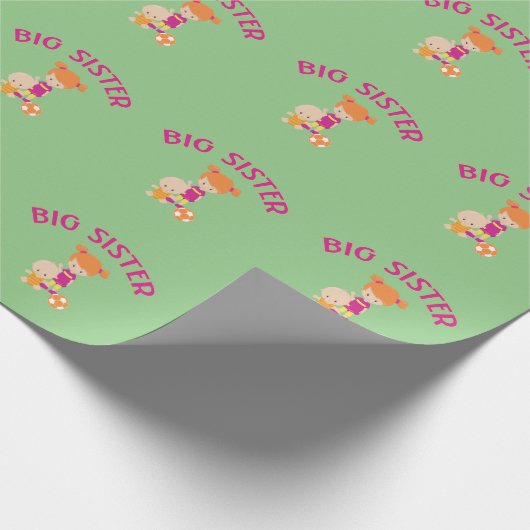 Big Sister met Baby Brother Pattern Gift Cadeaupapier (Hoek)