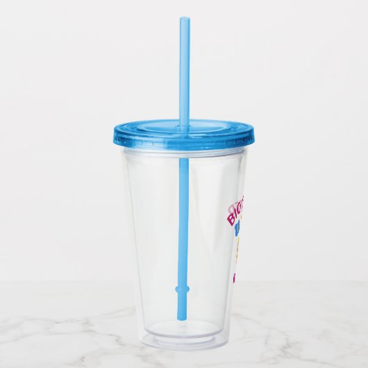 Big Sister met Baby Zuster Aangepast Acryl Drinkbeker (Rechts)