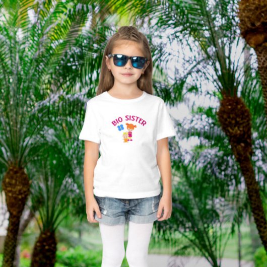 Big Sister met Baby Zuster Aangepast T-shirt