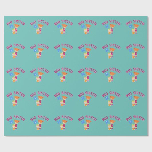 Big Sister met Baby Zuster Pattern Gift Cadeaupapier (Vlak)