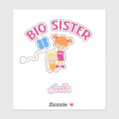 Big Sister met Baby Zuster Persoonlijke Sticker (Vel)