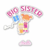 Big Sister met Baby Zuster Persoonlijke Sticker (Voorkant)