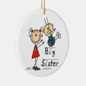 Big Sister met kleine broertjes cadeaus Keramisch Ornament (Rechts)