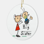 Big Sister met kleine broertjes cadeaus Keramisch Ornament (Links)