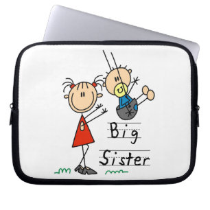 Big Sister met kleine broertjes cadeaus Laptop Sleeve