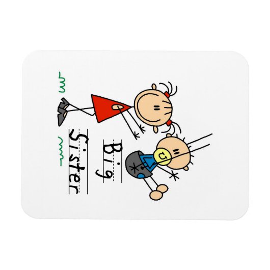 Big Sister met kleine broertjes cadeaus Magneet (Horizontaal)