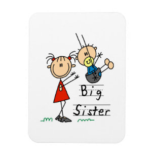 Big Sister met kleine broertjes cadeaus Magneet