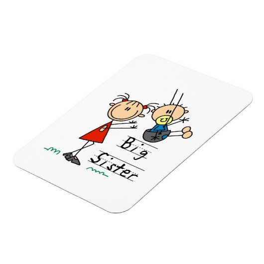 Big Sister met kleine broertjes cadeaus Magneet (Linkerzijde)