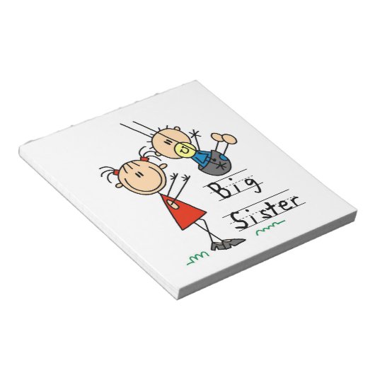 Big Sister met kleine broertjes cadeaus Notitieblok (Schuin)