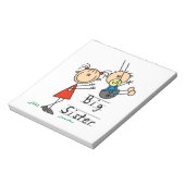 Big Sister met kleine broertjes cadeaus Notitieblok (Linkerzijde)