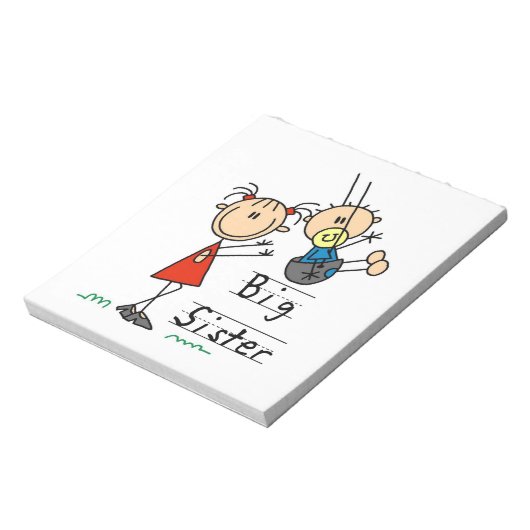 Big Sister met kleine broertjes cadeaus Notitieblok (Linkerzijde)