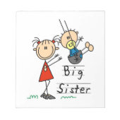 Big Sister met kleine broertjes cadeaus Notitieblok (Voorkant)