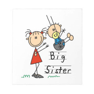 Big Sister met kleine broertjes cadeaus Notitieblok