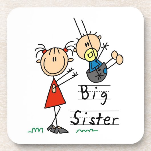 Big Sister met kleine broertjes cadeaus Onderzetter (Voorkant)