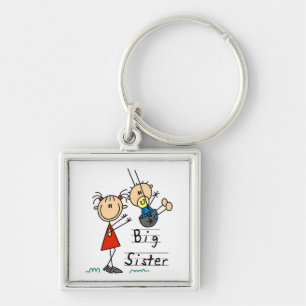 Big Sister met kleine broertjes cadeaus Sleutelhanger